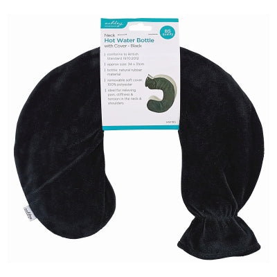 BOUILLOTTE POUR LE COU AVEC HOUSSE - NOIRE