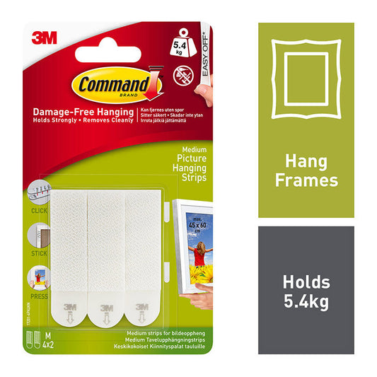 Fixations adhésives Command pour tableaux (paquet de 4) 17201-4PK 4 paquets