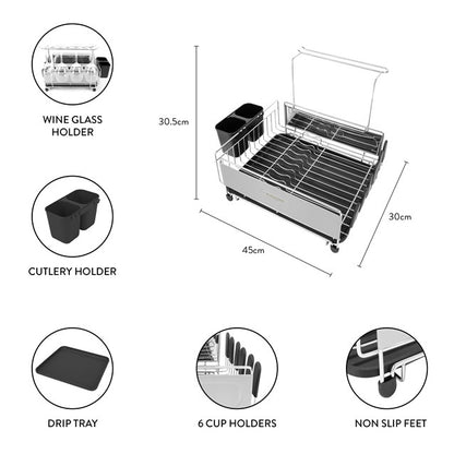 Blackmoor Deluxe Dish Drainer Black