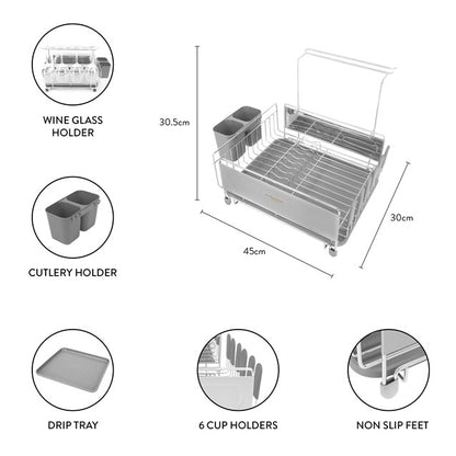 Blackmoor Deluxe Dish Drainer Grey