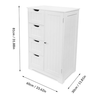 Free Standing Chest of 4 Drawer Cabinet