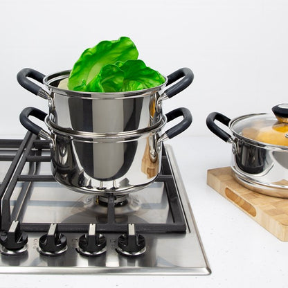 Blackmoor 20cm Stainless Steel 3 Tiered Steamer