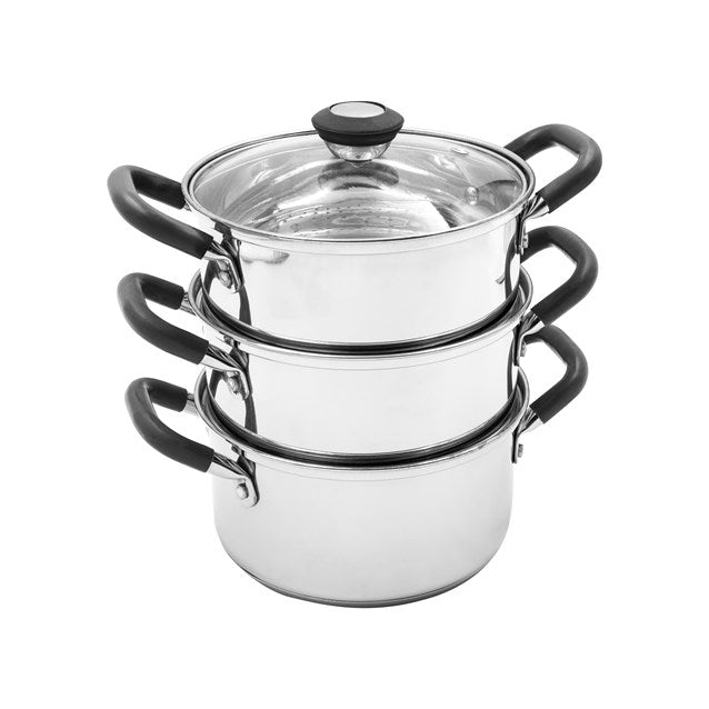 Blackmoor 20cm Stainless Steel 3 Tiered Steamer