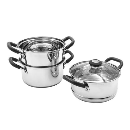 Blackmoor 20cm Stainless Steel 3 Tiered Steamer