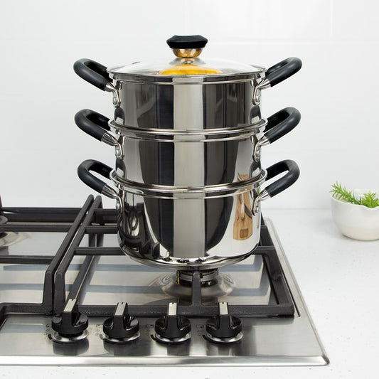 Blackmoor 20cm Stainless Steel 3 Tiered Steamer