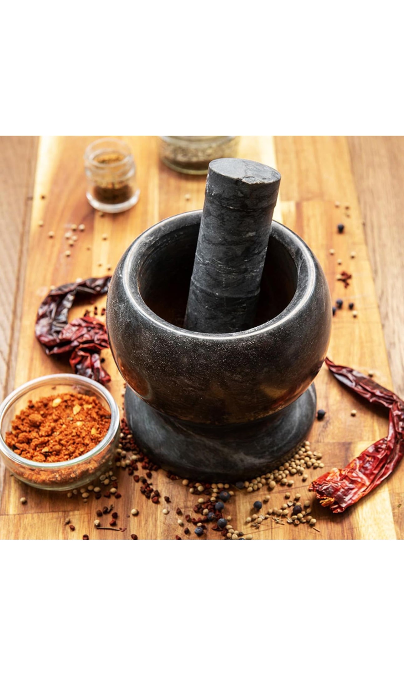 DURANE MARBLE MORTAR & PESTLE 13cm