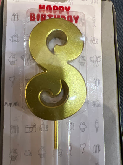 Number candles 0 blue