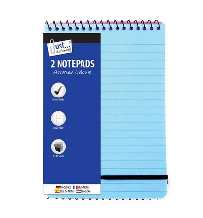 Just Stationery 2 Neon PP Cover Notebook 128x176mm (Pack 2)