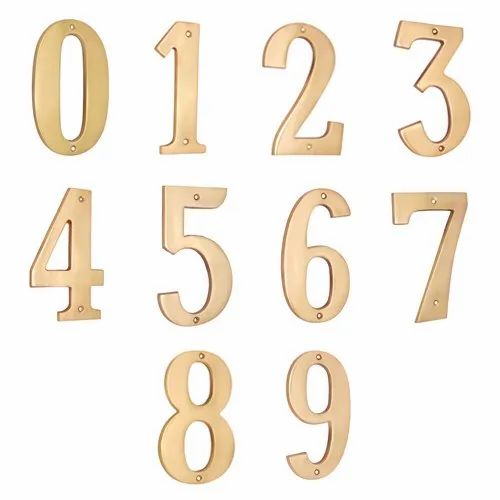 Numerals, Lacquered Solid Brass No. 2, 75mm (3")