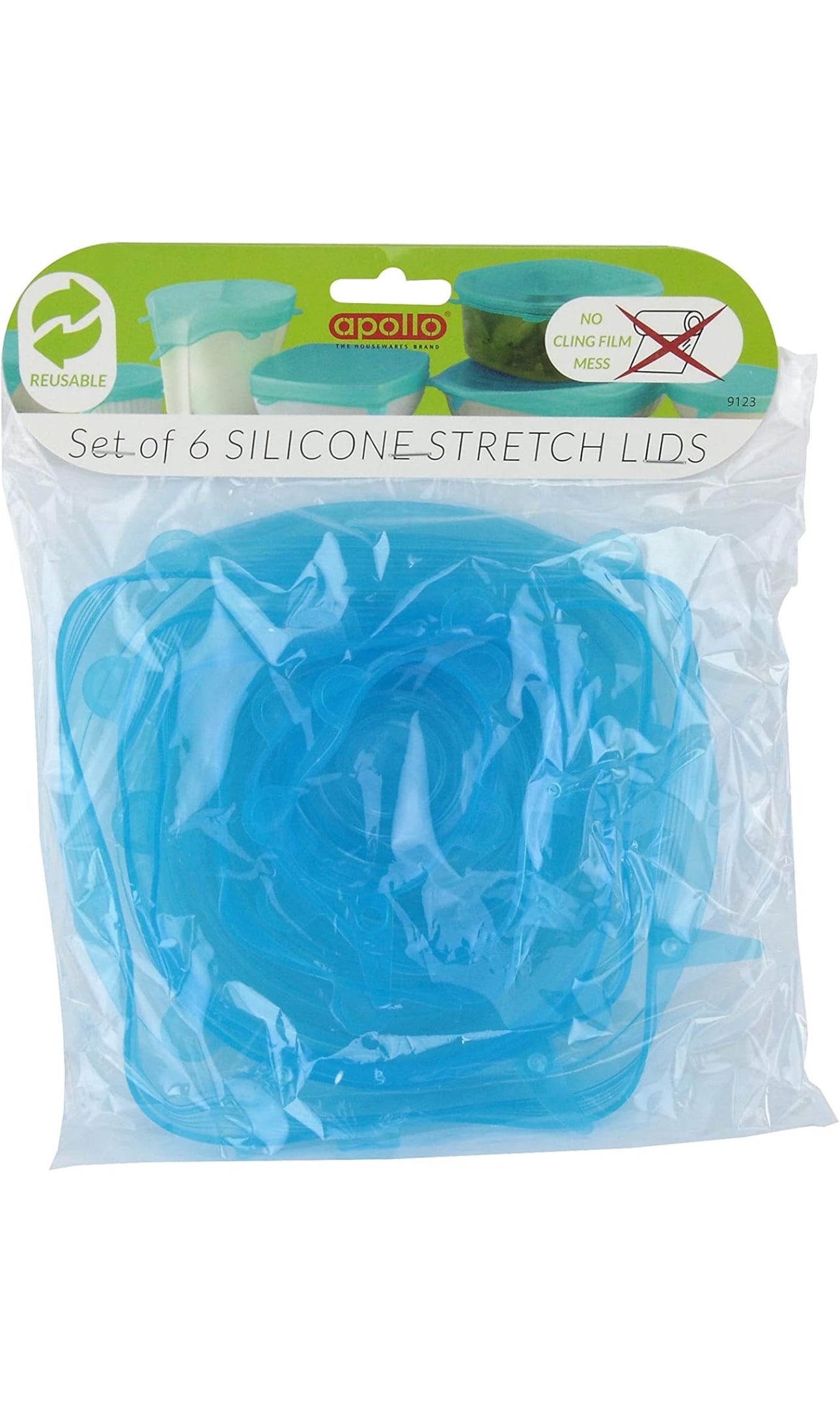 Lot de 6 couvercles extensibles en silicone Apollo