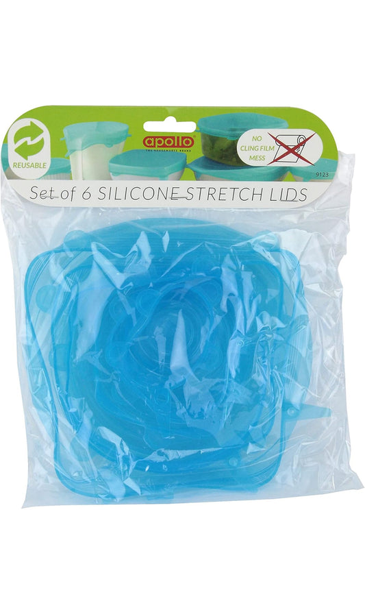 Lot de 6 couvercles extensibles en silicone Apollo