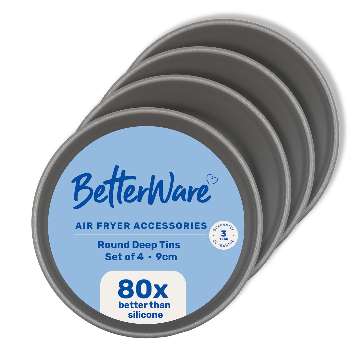 Lot de 4 moules à pudding Betterware