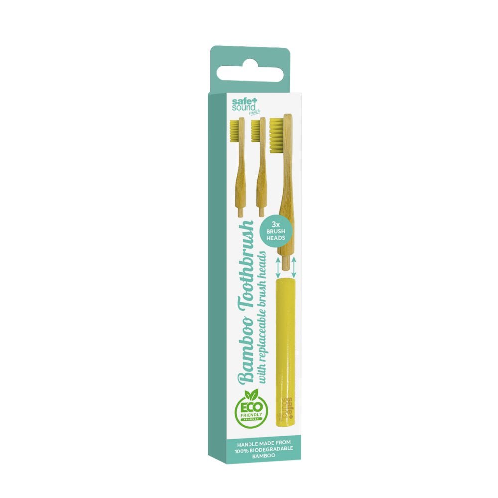 BROSSE À DENTS EN BAMBOU X3 TÊTES