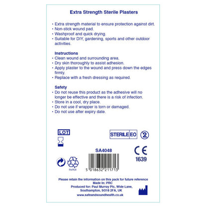 EXTRA STRENGTH PLASTERS 12 PACK