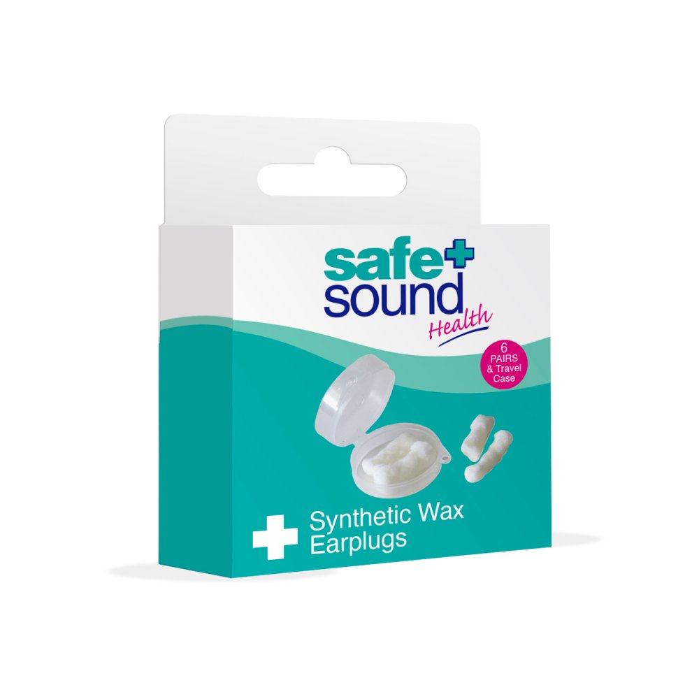 BOUCHONS D'OREILLES EN CIRE SYNTHÉTIQUE Safe & Sound 6 PAIRES
