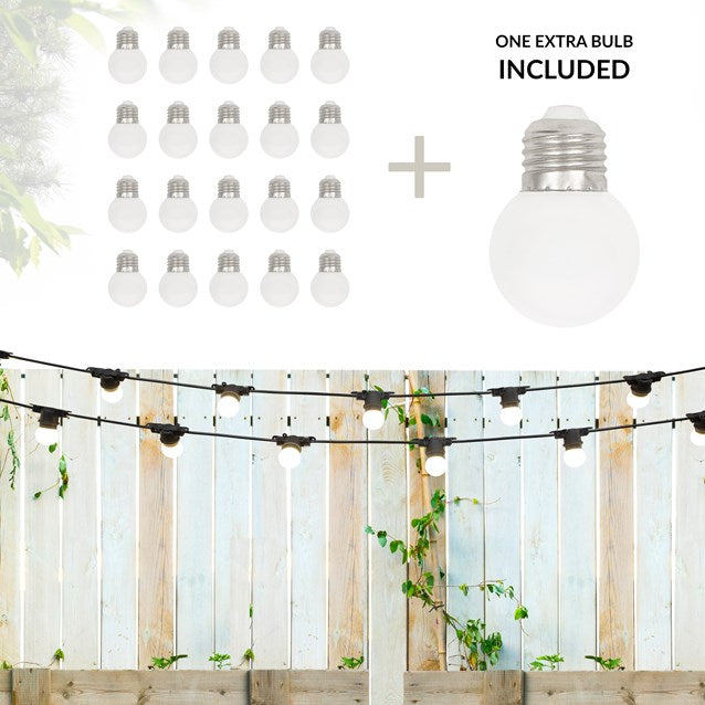 6M E27 Bulb Festoon Lights -20 Sockets -Warm White