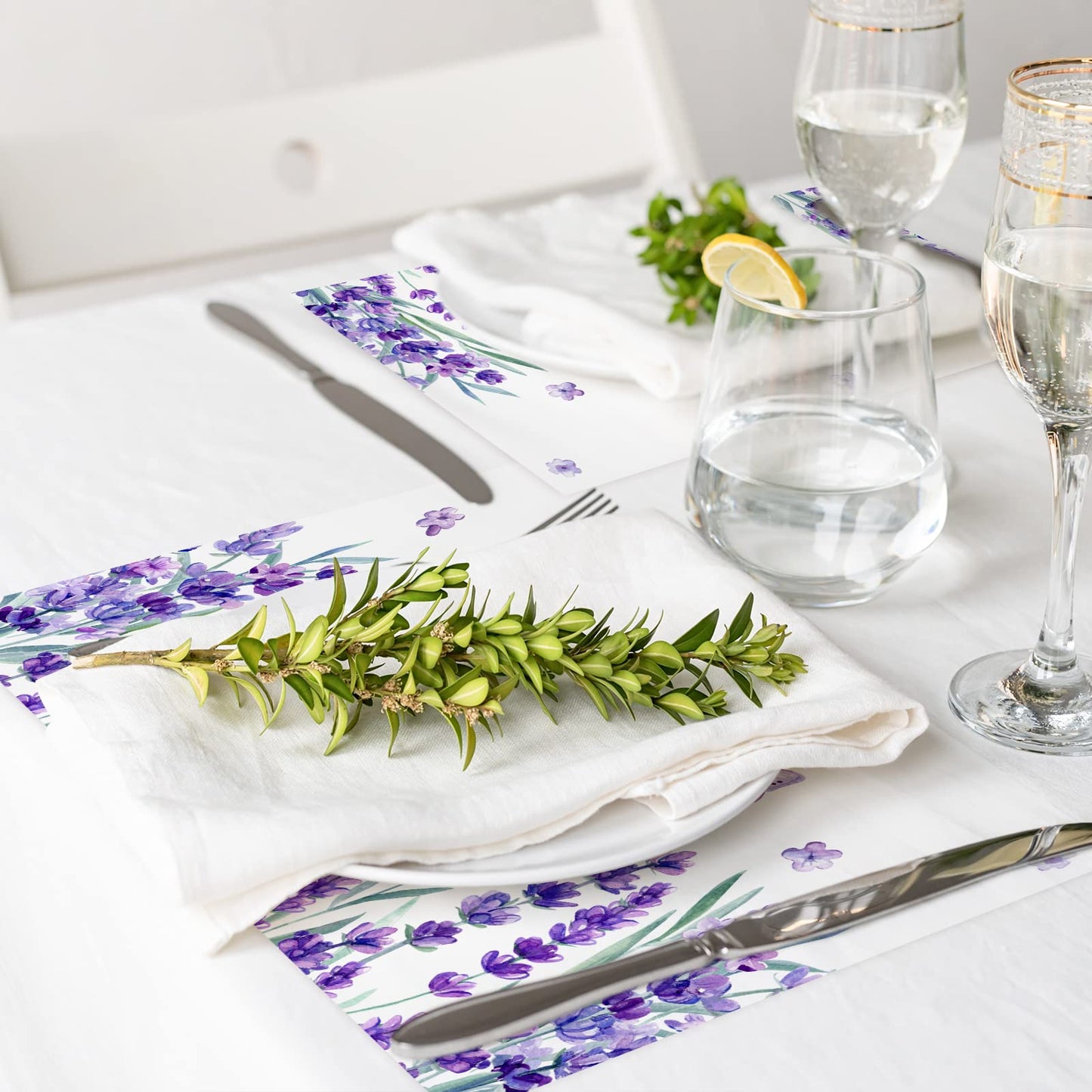 Sets de table en papier 8 pièces Sunburst Purple