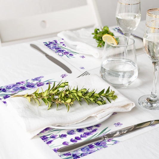 Sets de table en papier 8 pièces Sunburst Purple