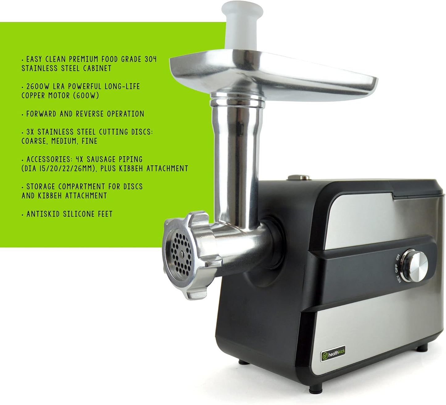 Hachoir et machine à saucisses Health Kick 2600 W