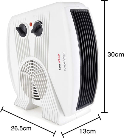 Radiateur soufflant vertical/à plat StayWarm 3000 W - Blanc