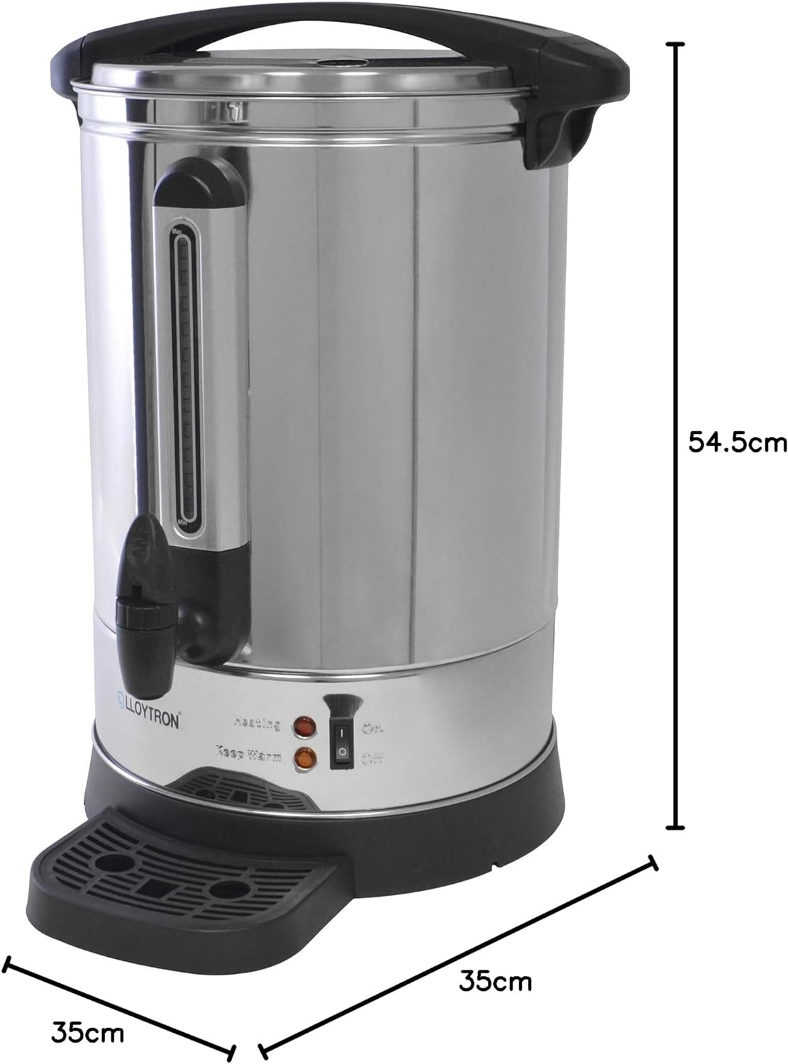 Lloytron Urne/Bouilloire à eau de restauration en acier inoxydable 20L 2500W