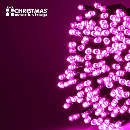 The Christmas Workshop Guirlande Lumineuse de Noël 200 LED Roses Clignotantes / Fées Lumineuses Intérieur ou Extérieur / 13,9 Mètres / 8 Modes d'Éclairage / Idéal pour Noël, Mariages & Jardins