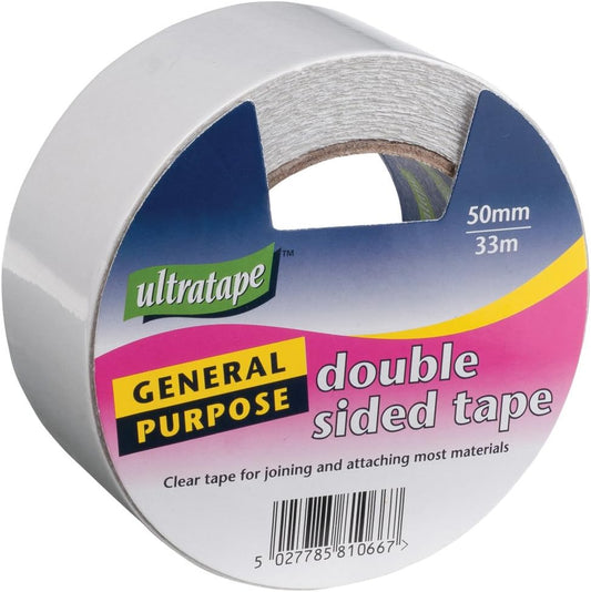 Double sided clear sticky tape 50mm x 33m