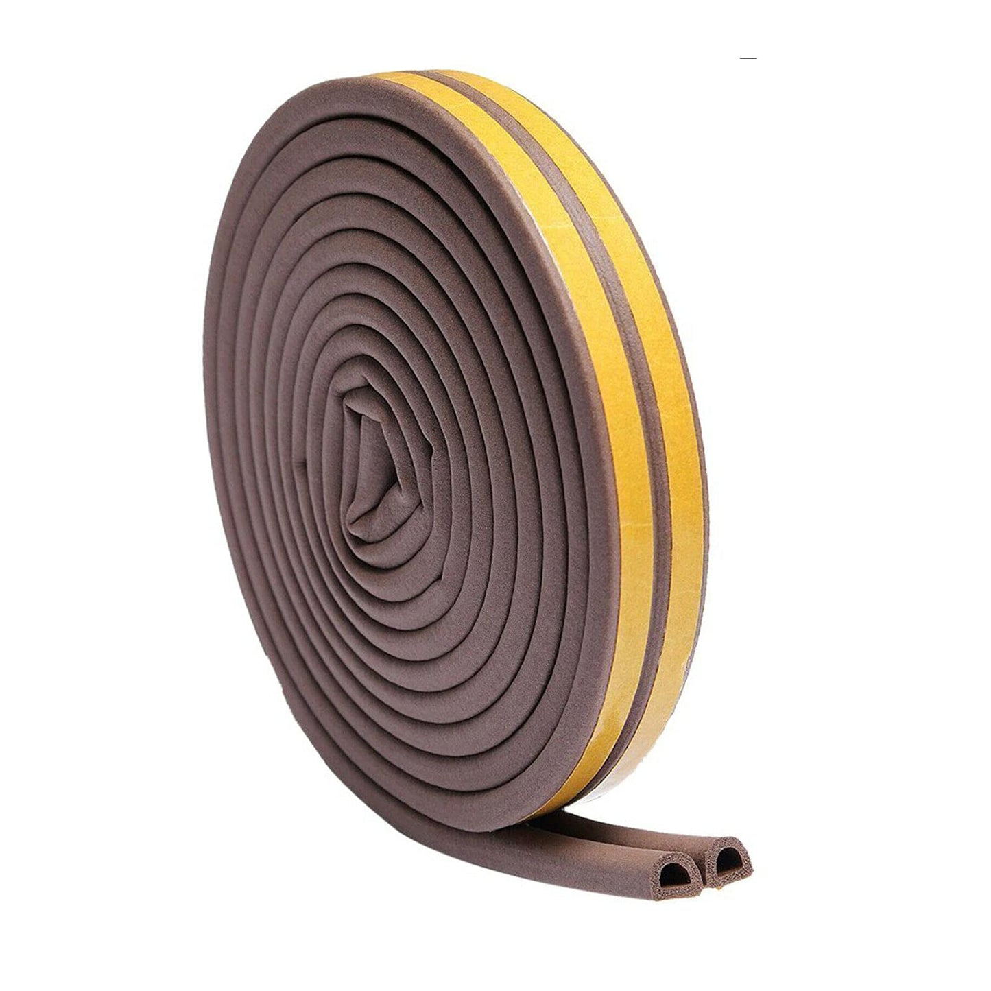Low Density Foam Weather Strip For Doors & Windows, Self-Adhesive, Brown, 7mm X 4mm X 5 Metres