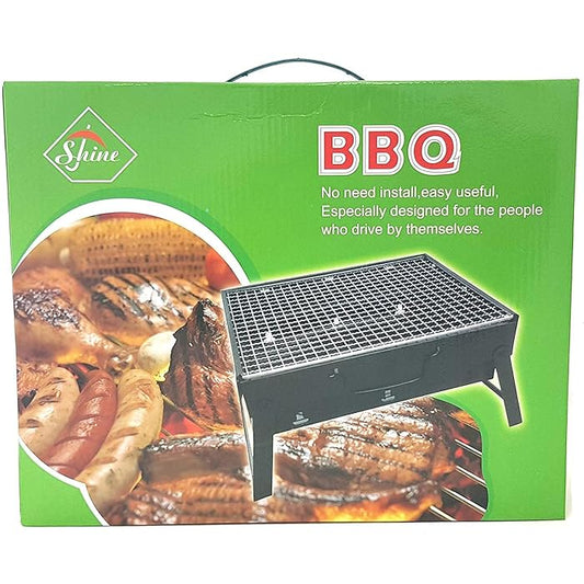 Barbecue Grill au Charbon de Bois Pliable en Acier Tabouret Chaise Support pour Extérieur Parc Plage Été (Petit)