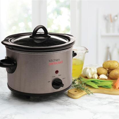 Mijoteuse ronde KitchenPerfected 1,5 L - Acier inoxydable