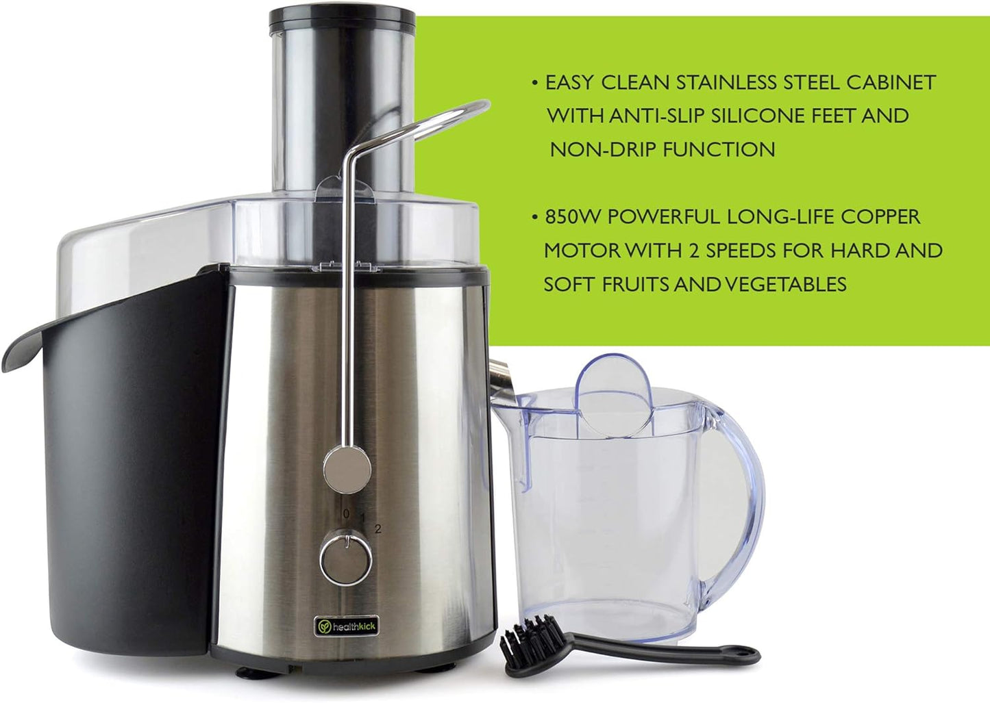 Extracteur de jus de fruits et légumes 850 W Health Kick