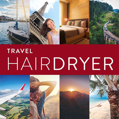 Paul Anthony ''Travel Dry'' 1200w Travel Hairdryer - Hot Red