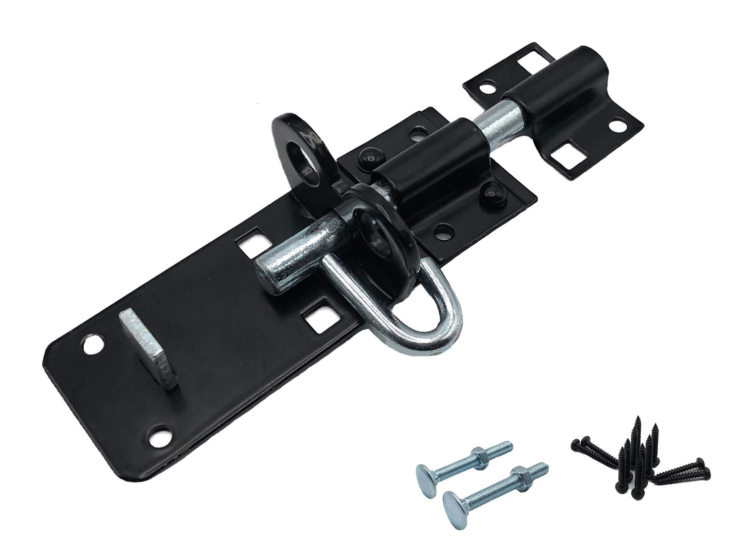 Verrous coulissants, 100 mm (4 po) ultra-robustes, type Brenton 2A, noirs