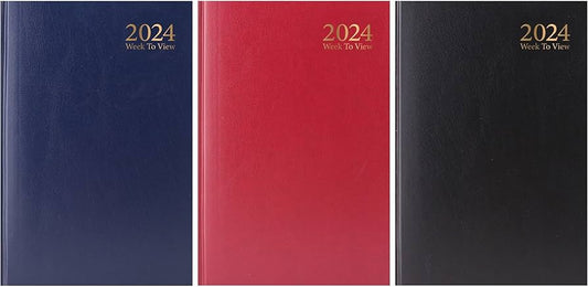 A5 Padded Week To View 2024 Diary Assorted