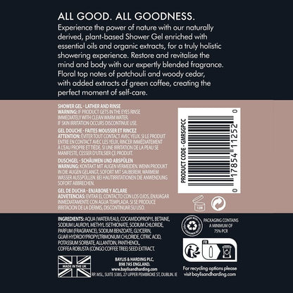 GOODNESS MENS SHOWER GEL PATCHOULI CEDAR