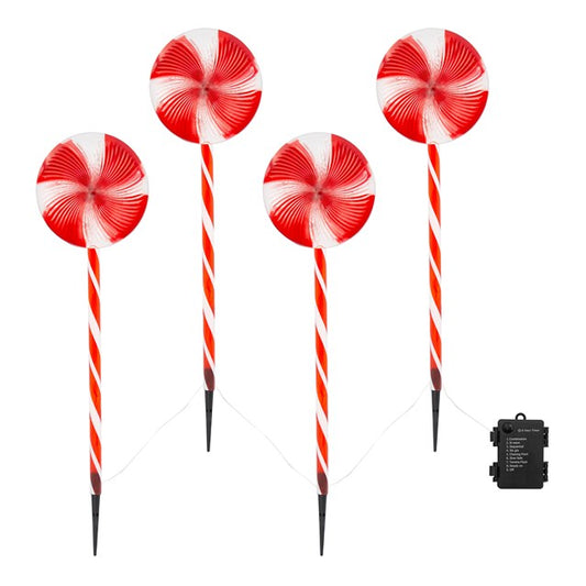 Set of 4 - Lollipop Path Lights - 8 functions