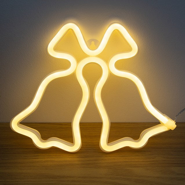 Christmas Bell LED Neon Hanging Sign Light