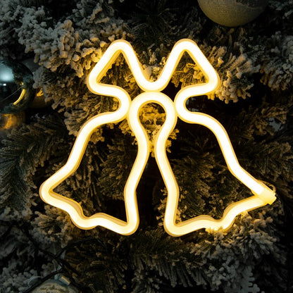 Christmas Bell LED Neon Hanging Sign Light