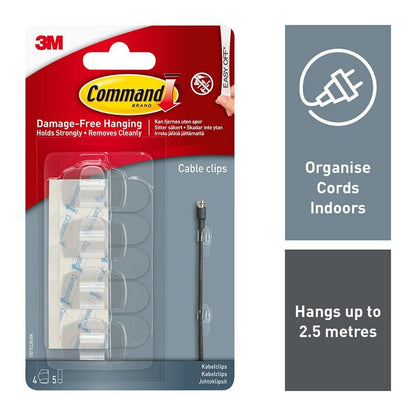 Attaches-fils ronds transparents Command 17017CLR