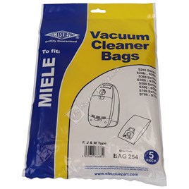 Sacs d'aspirateur Miele FJM compatibles de haute qualité Electruepart BAG254 - Lot de 5
