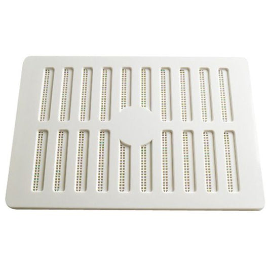 Adjustable Sliding Hit And Miss Air Vents, 9 Inch x 6 Inch, White Plastic Surface Mounting (Aperture Size 242 x 155mm - Overall Vent Size 287 x 192mm)