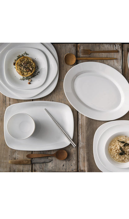 Rocco Bormioli - Rectangular white plate from the Parma collection - Measures 20 x 28 cm