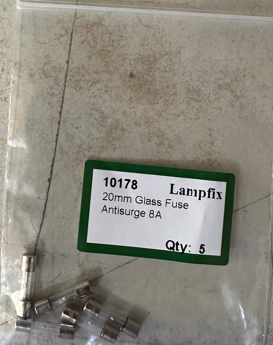 20mm Glass Fuse Antisurge 8A