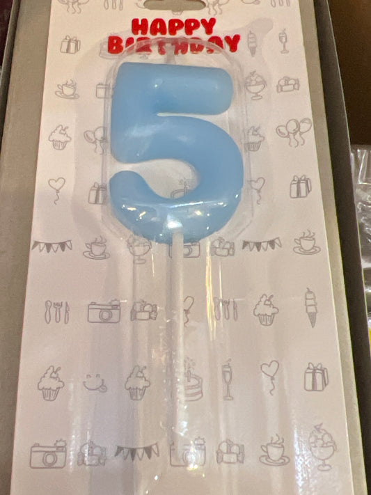 Number candles 0 blue