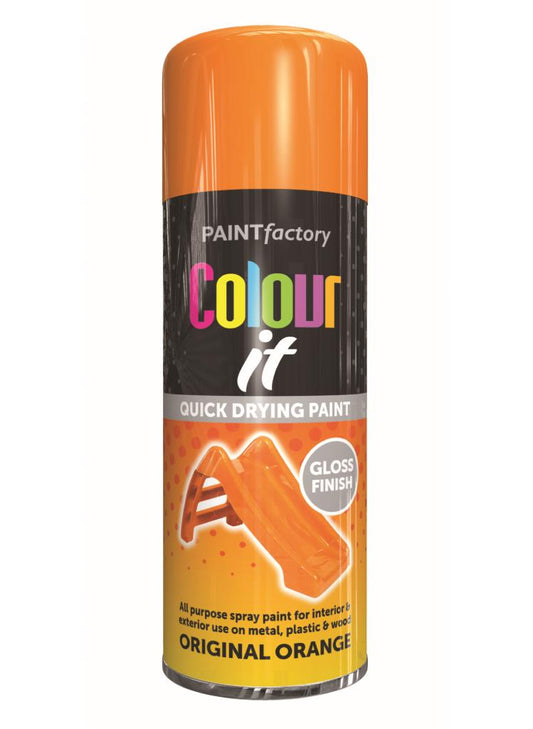 COLOUR IT - ORIGINAL ORANGE Paint Spray for Vibrant DIY Projects