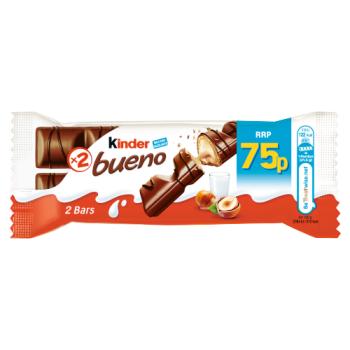 Kinder Bueno Milk and Hazelnuts 2 x 43g