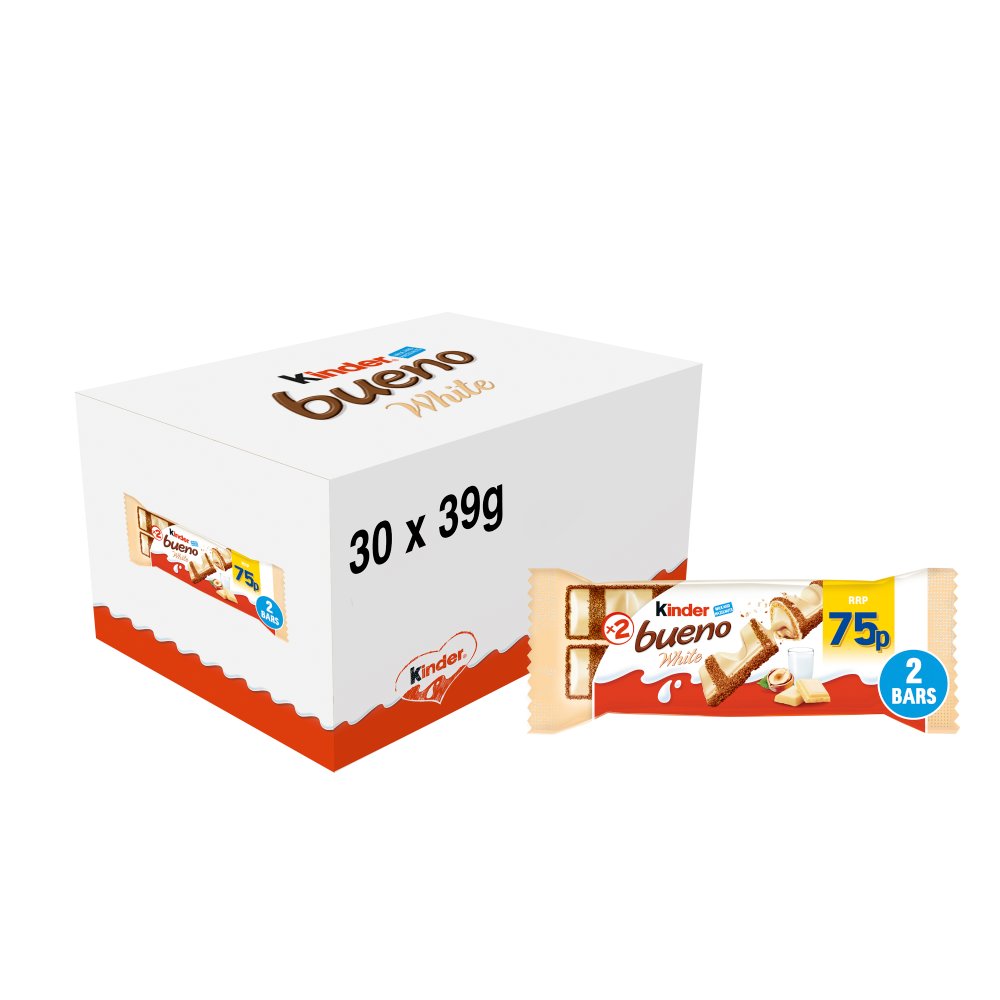 Kinder Bueno White Milk and Hazelnuts 2 Pieces 39g