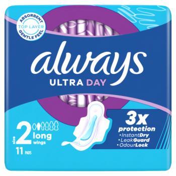 Serviettes Hygiéniques Always Ultra Jour Longues (Taille 2) Avec Ailettes 11 Serviettes