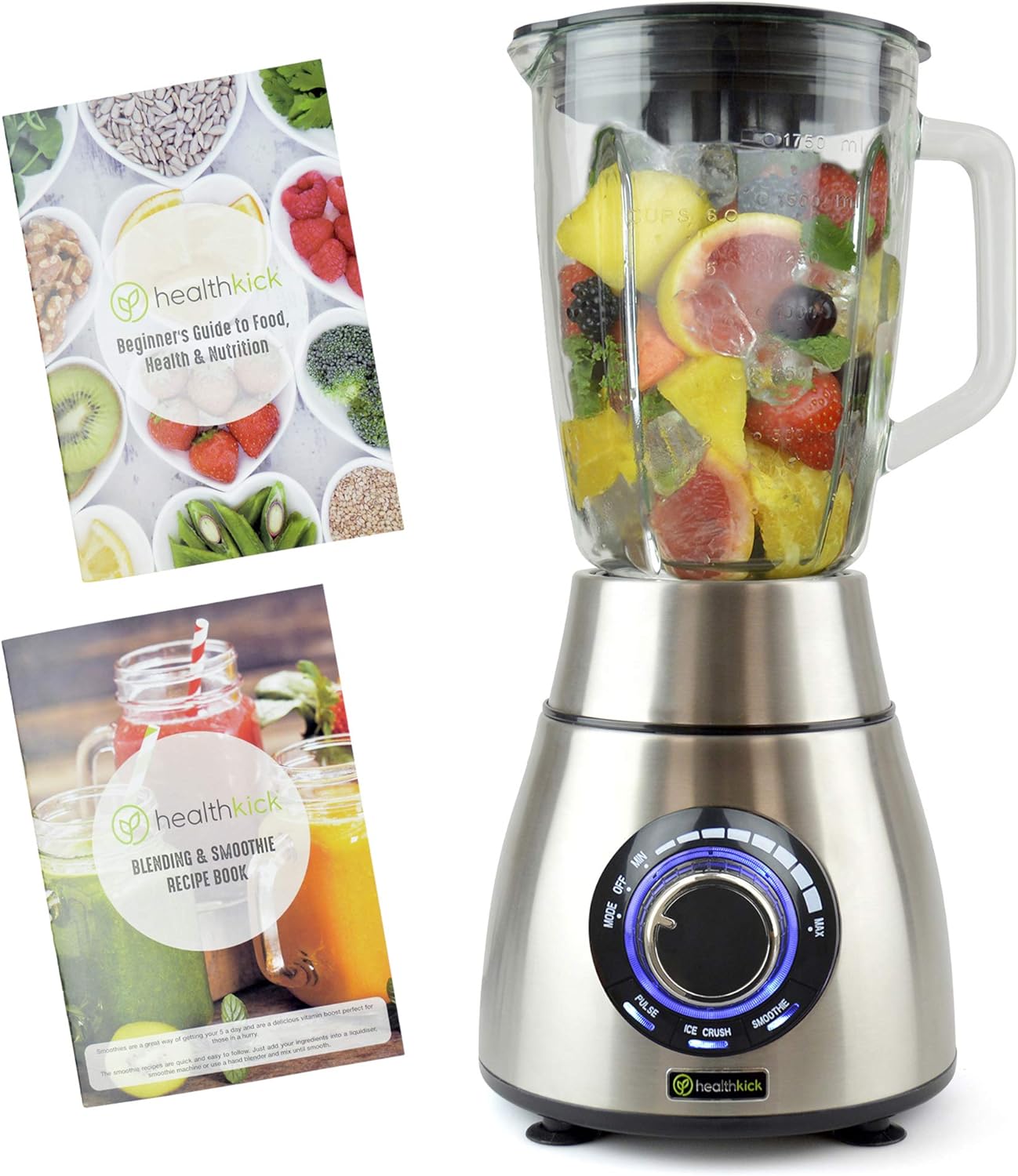 Mixeur à smoothie 1200 W Health Kick avec fonction glace pilée
