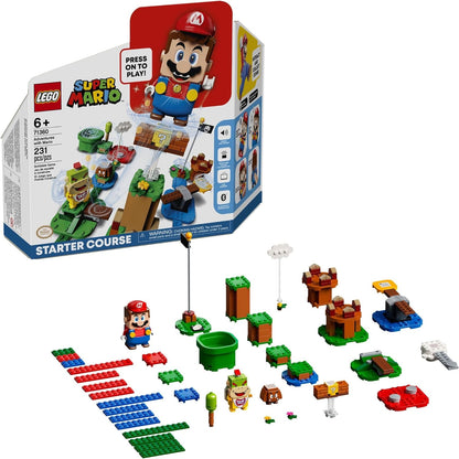 LEGO Super Mario Adventures with Mario Starter Course 71360 Building Kit, Creative Gift Toy for Kids, Interactive Set Featuring Mario, Bowser Jr. and Goomba Figures (231 Pieces)